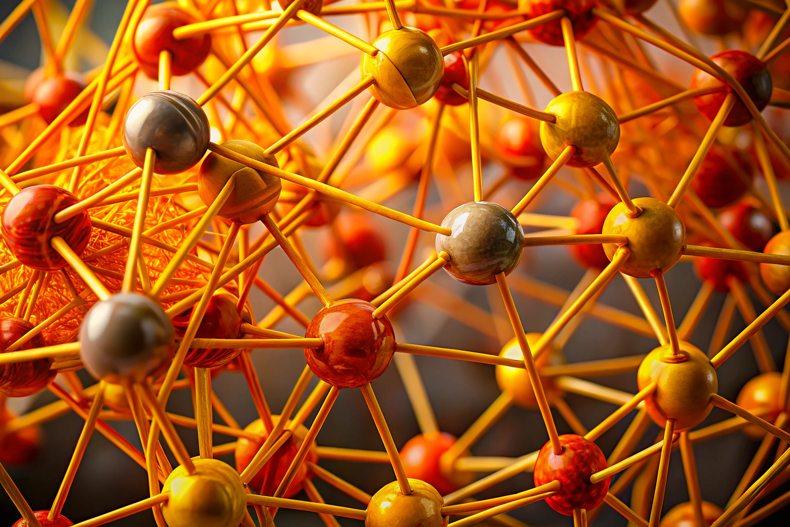 Una imagen abstracta que evoca comunicación y conexión, con formas orgánicas entrelazadas en colores cálidos como naranja y amarillo, representando interacción humana sin elementos textuales